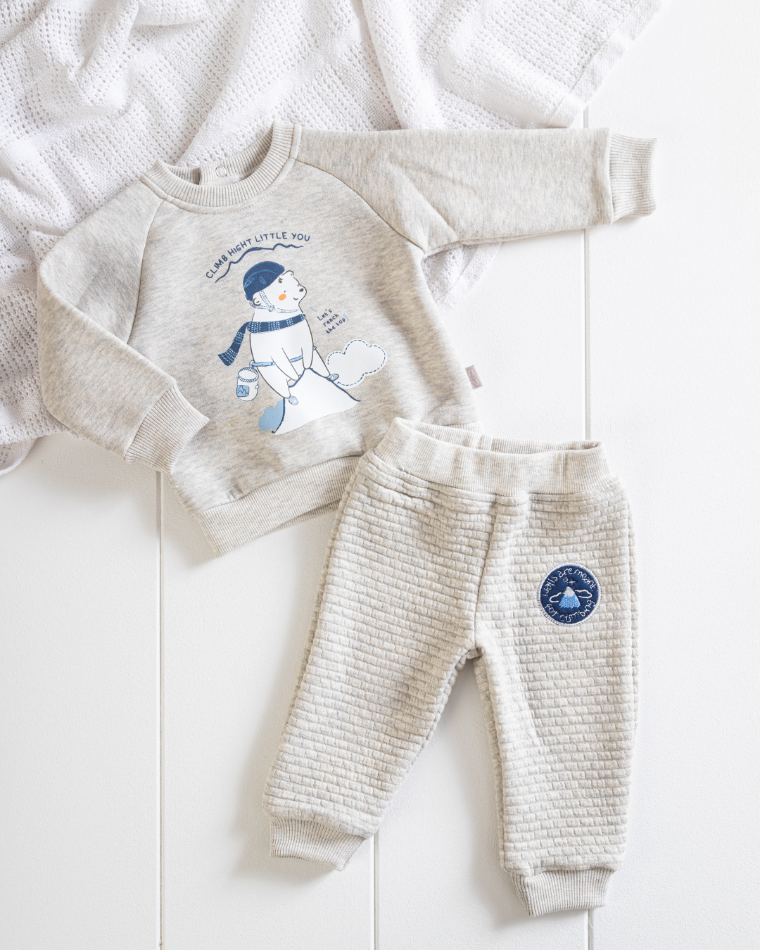 Climb Hight Baby boy Melton  * jacquard capotonette Pajama
