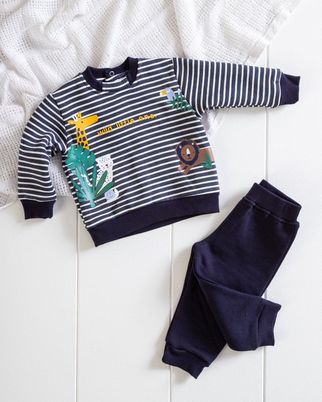 Boys newborn pajama wild little one 