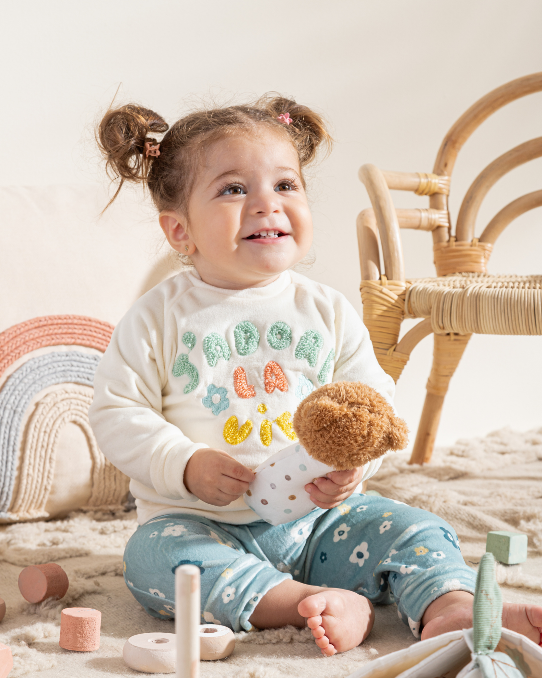 Sweet&Friendly Girls Cosy Soft velvet Baby Pajama