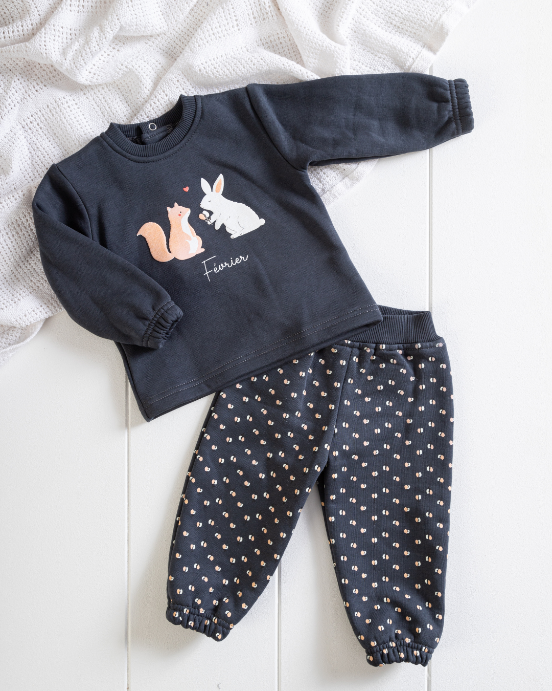 Newborn girls cashmere pajama baby owl