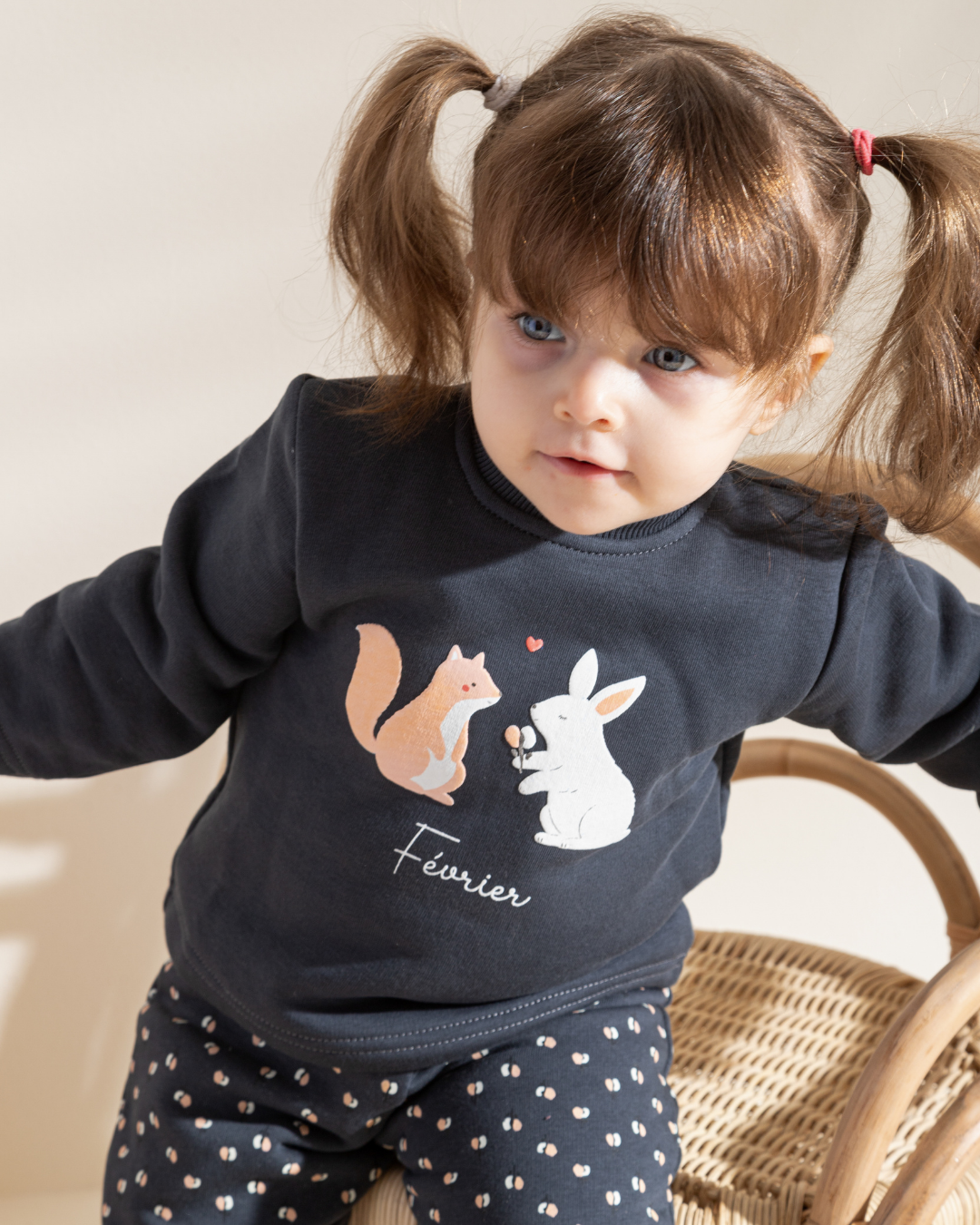 Newborn girls cashmere pajama baby owl