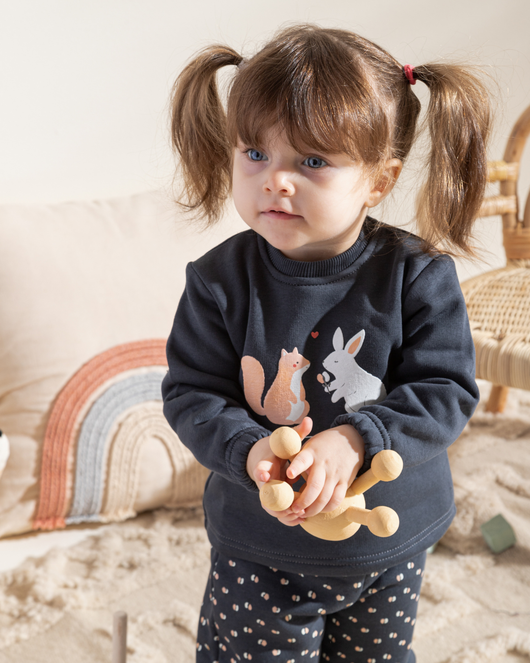 Newborn girls cashmere pajama baby owl