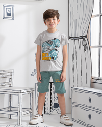 SKATE ON BRAKES Boys' pajamas, half-sleeved T-shirt and shorts
