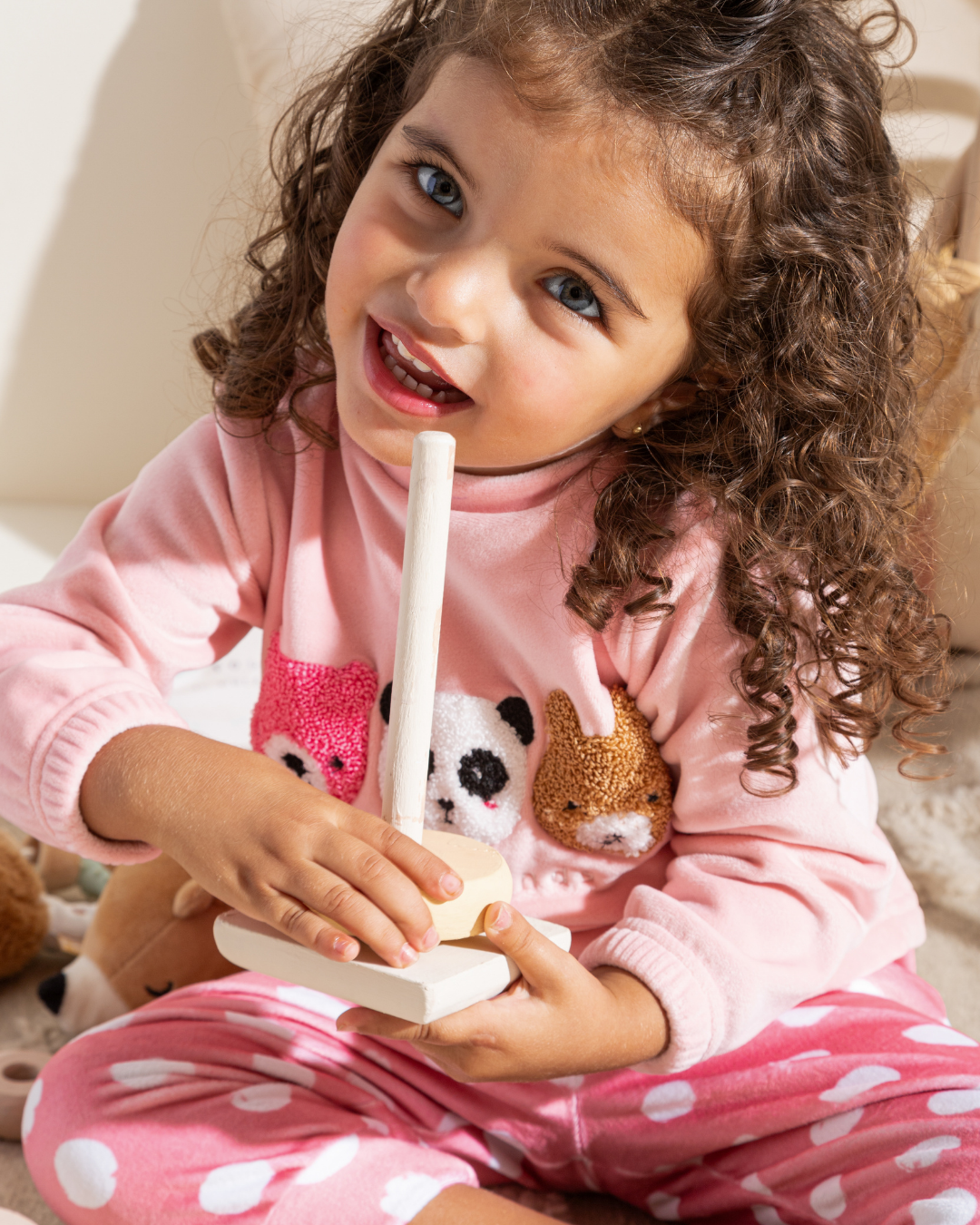 Best Friends Baby Girls Soft Velvet Pajamas