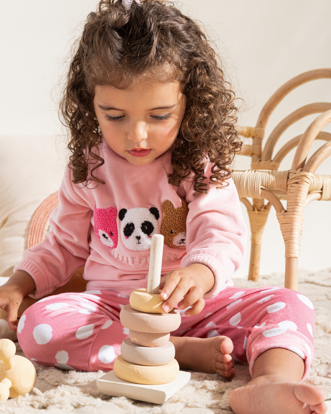 Best Friends Baby Girls Soft Velvet Pajamas