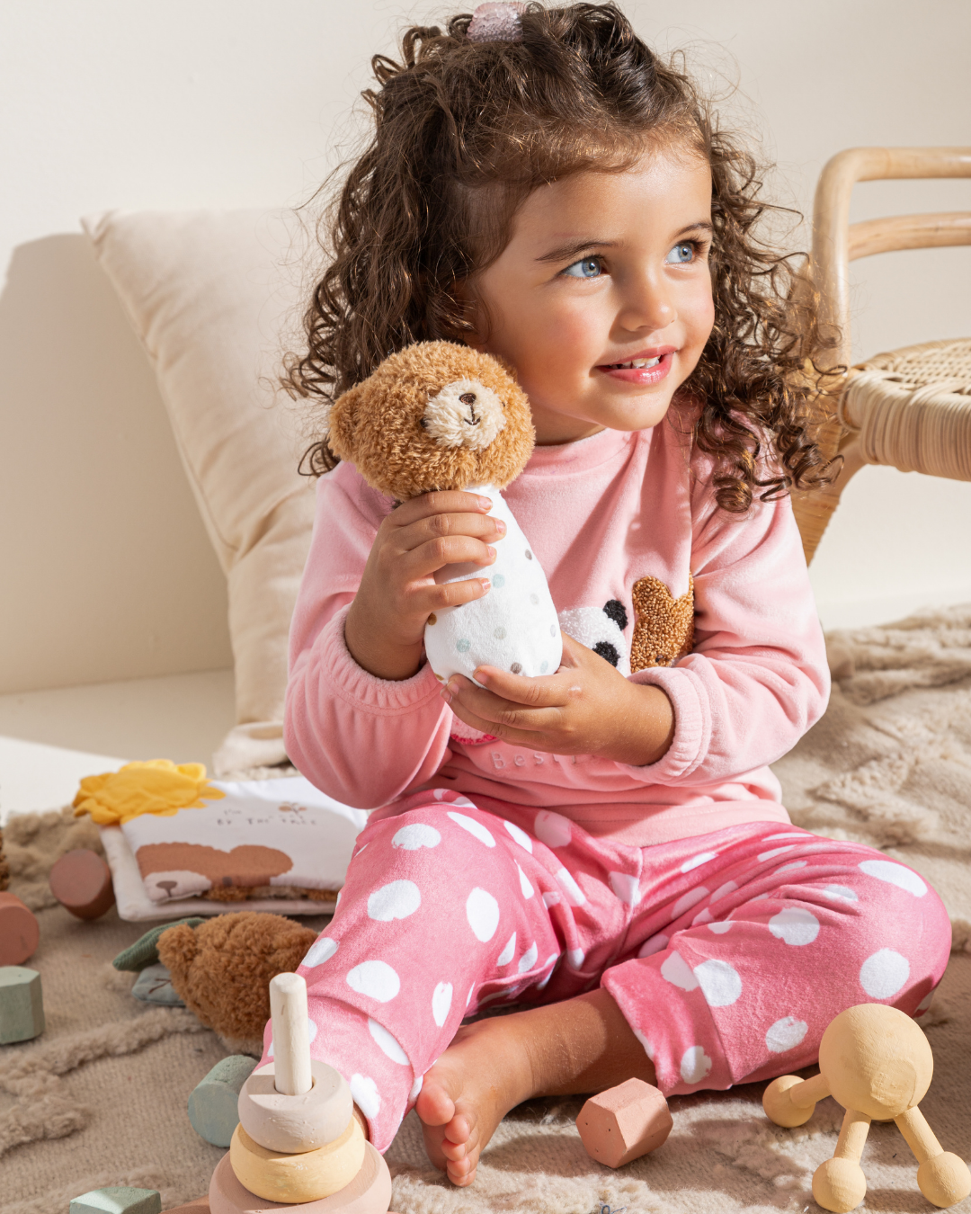 Best Friends Baby Girls Soft Velvet Pajamas