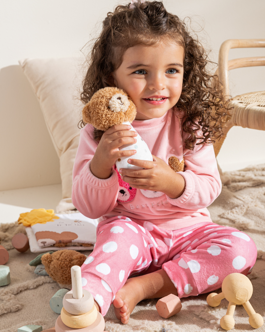 Best Friends Baby Girls Soft Velvet Pajamas