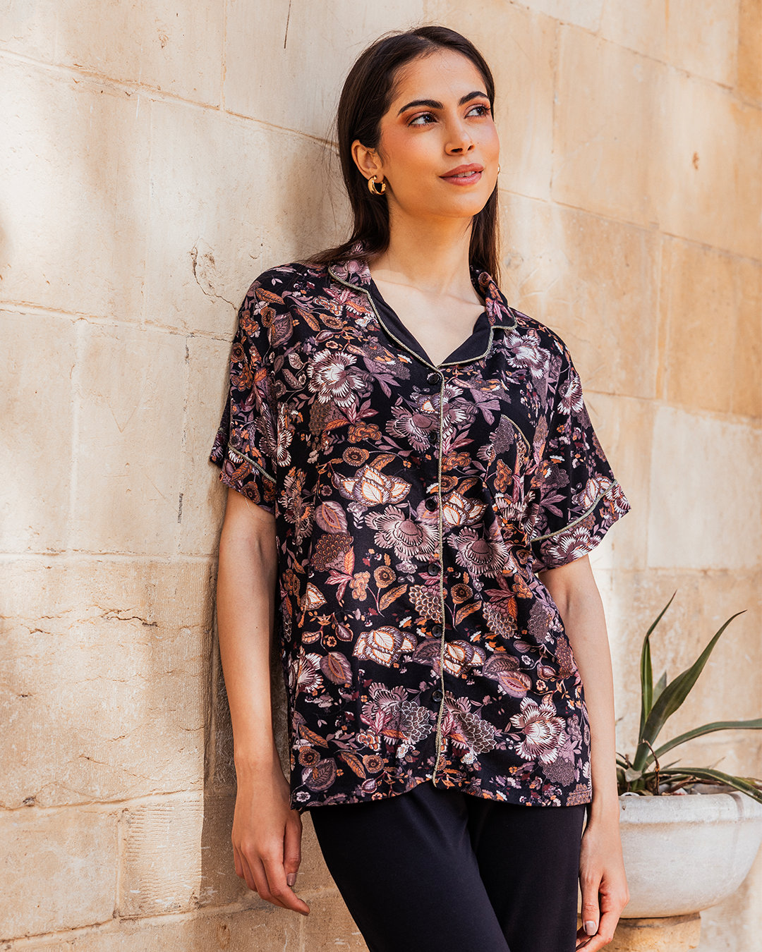 بيجامه حريمي كلاسيك وردة سودة طوبي