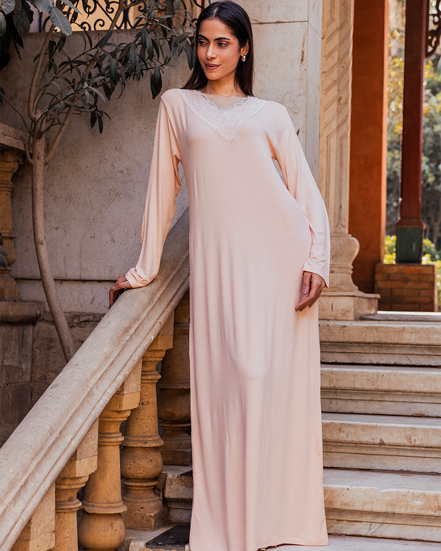 قميص حريمي كم سادة ابليكة سبعة طويل