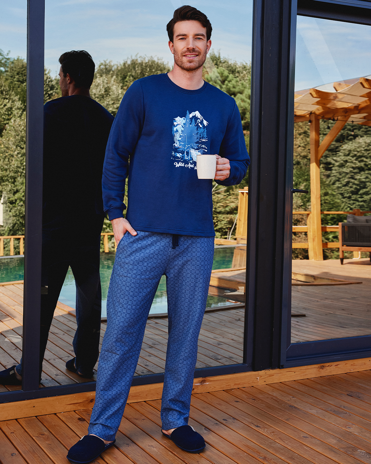 Wild & Free men's Fleece * Jaqcuard pajamas