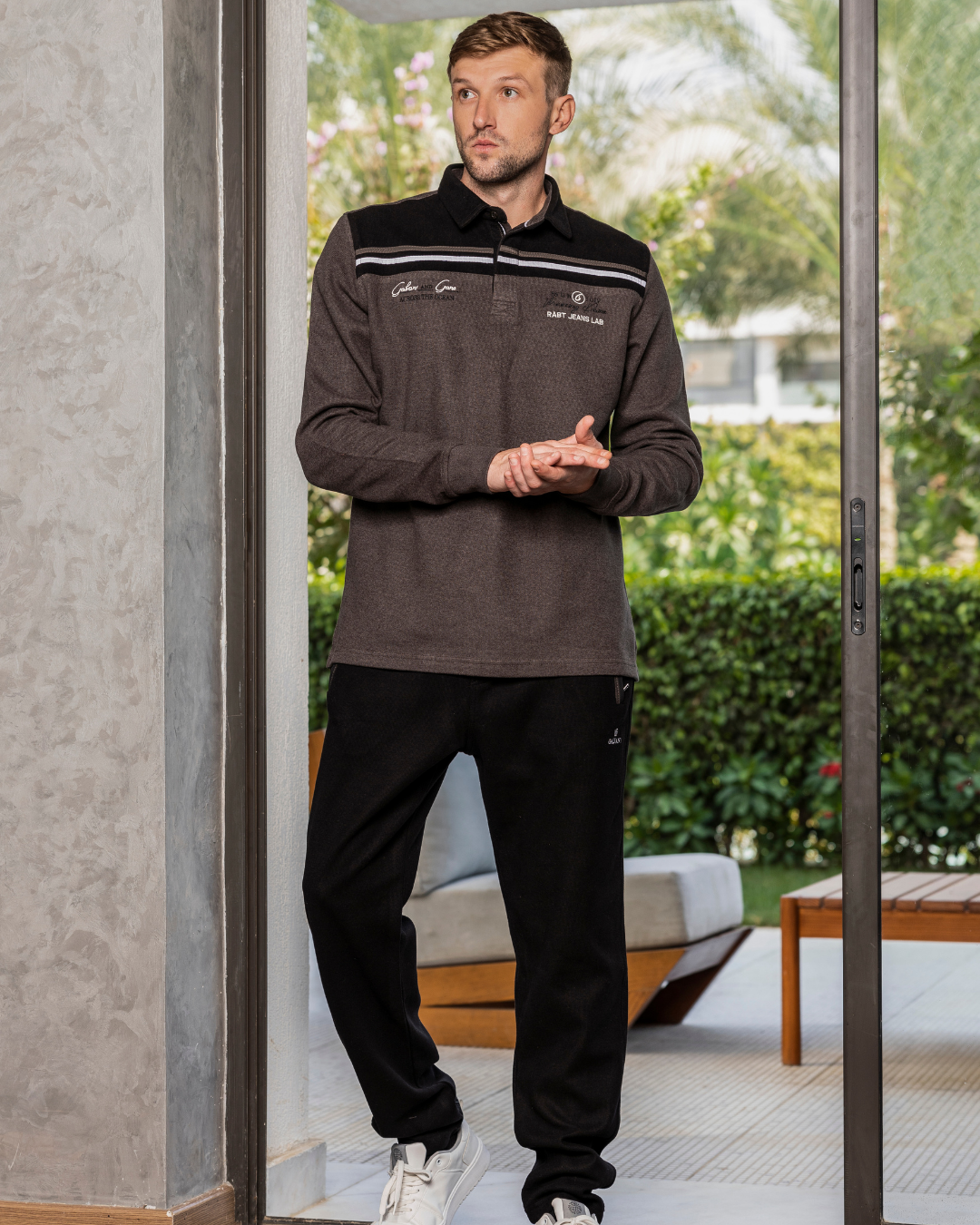 ACROSS THE OCEAN بيجامه رجالي ياقه