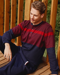 Men's jacquard * Milton buttons striped pajama