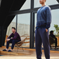 Men's  jacquard buttons * Melton  pajamas