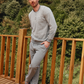 Men's  jacquard buttons * Melton  pajamas