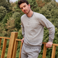 Men's  jacquard buttons * Melton  pajamas