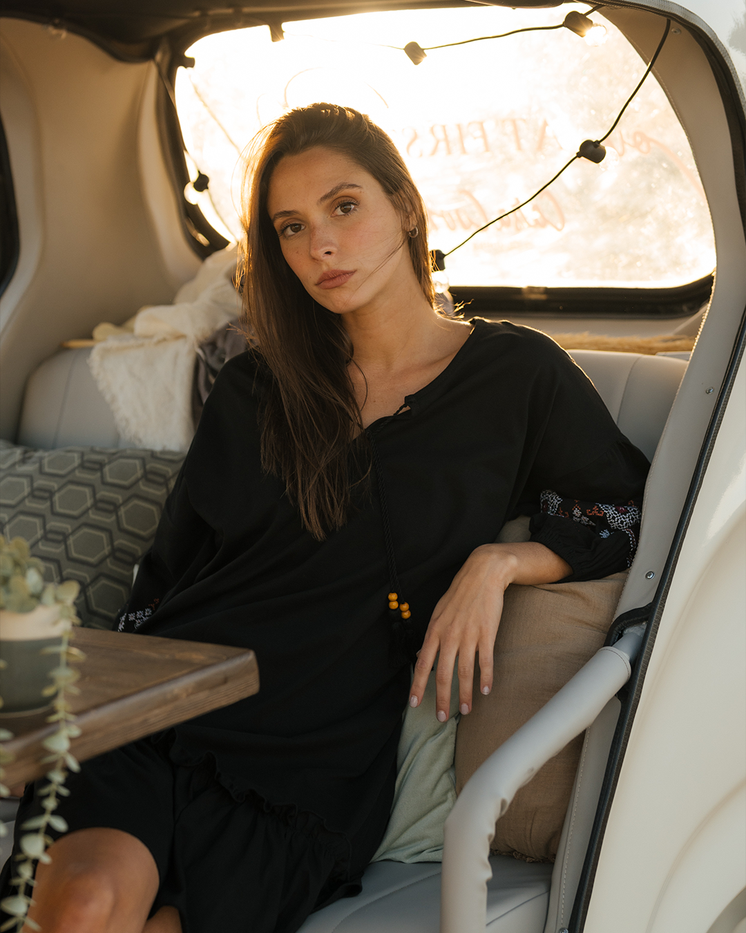 Embroidery Dress فستان حريمي بكم مطرز