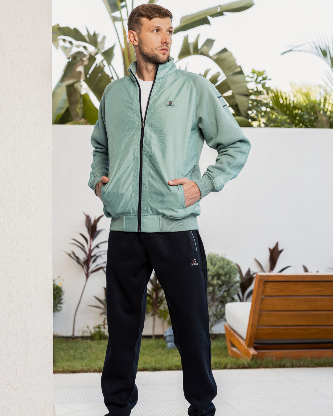 GALVANI G Men's pajamas with collar and zipper