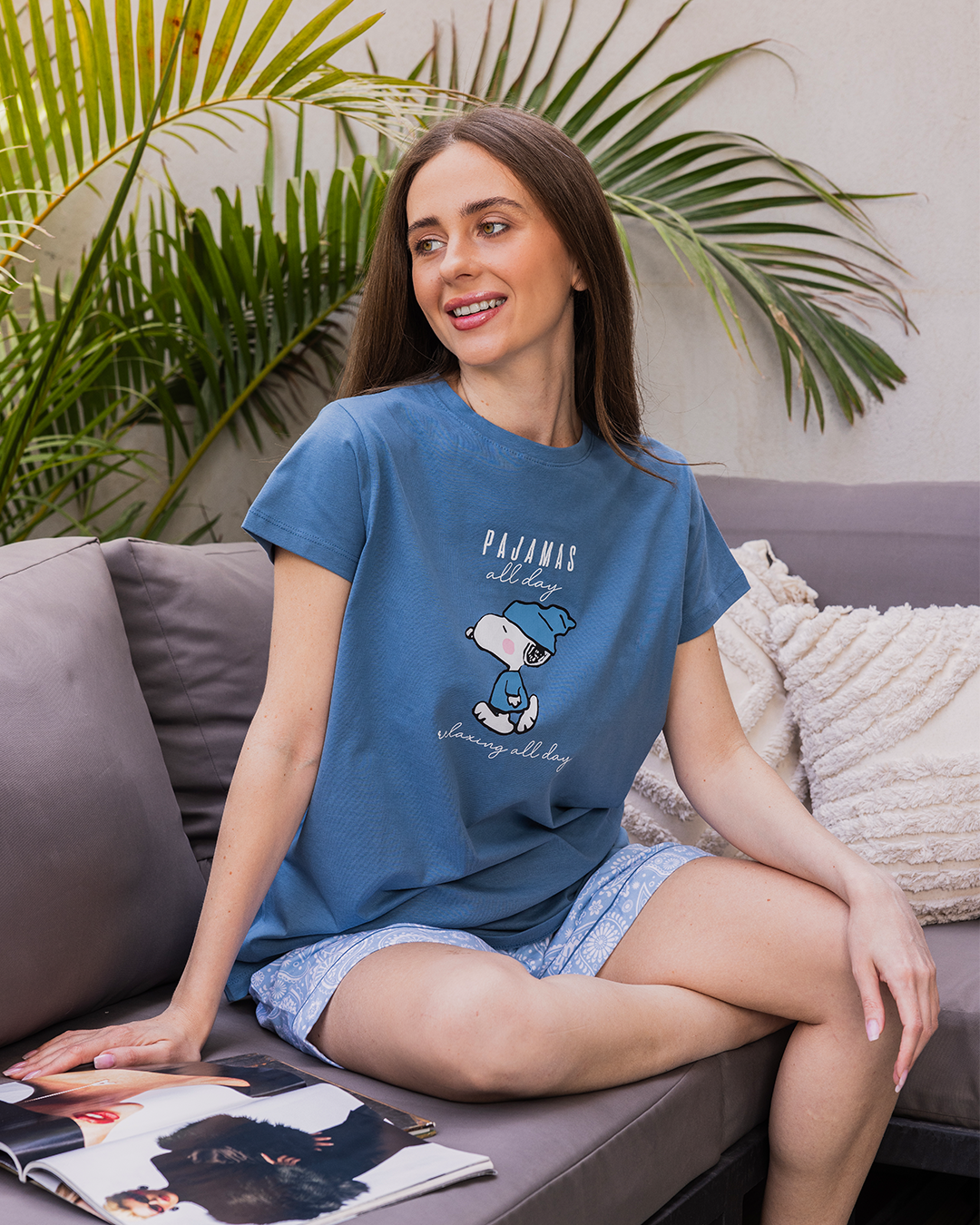 Women's pajamas, half sleeves, shorts