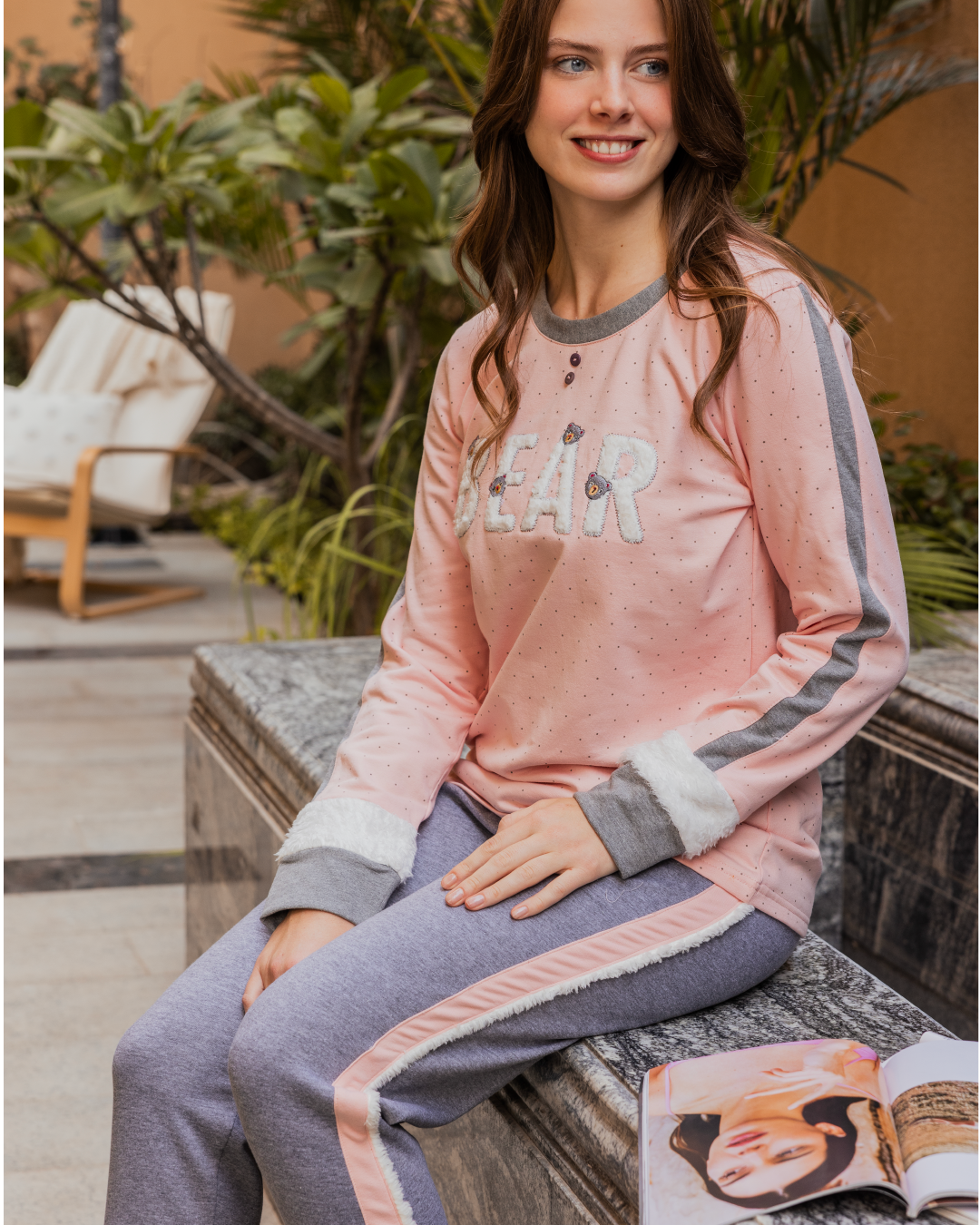 Women's pajamas, long sleeves, long pants