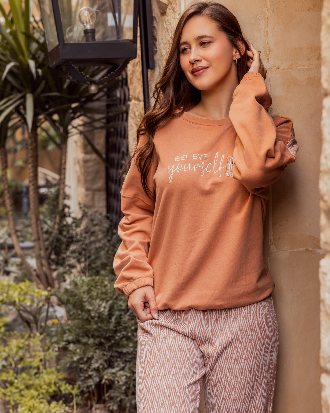 بيجامه حريمي كم طويل بنطلون طويل تطريز دب