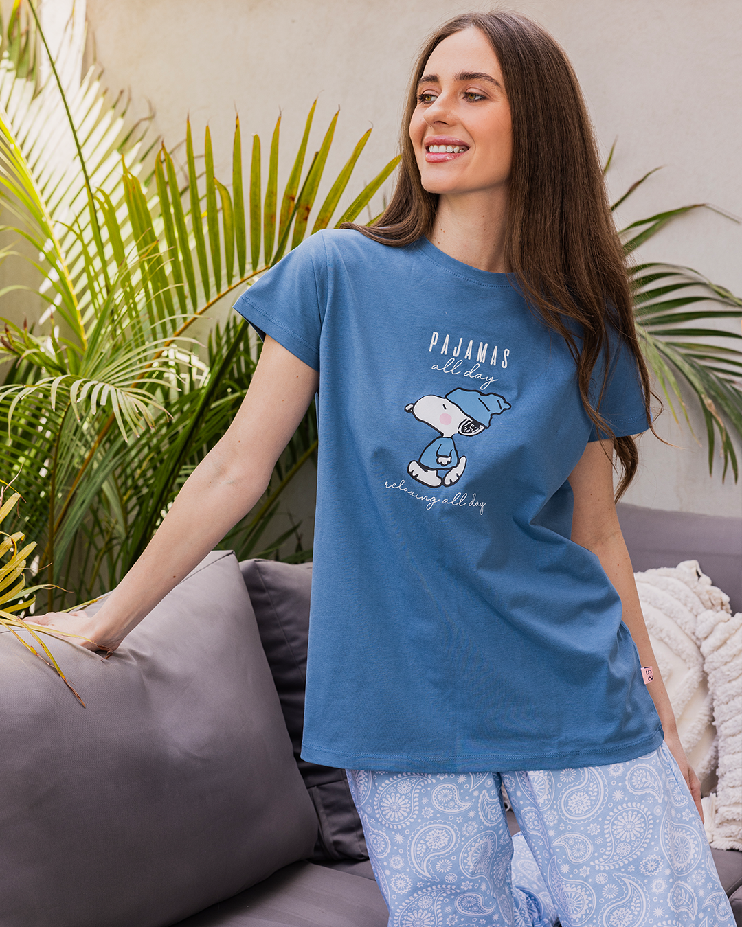 Women's pajamas, half sleeve pants