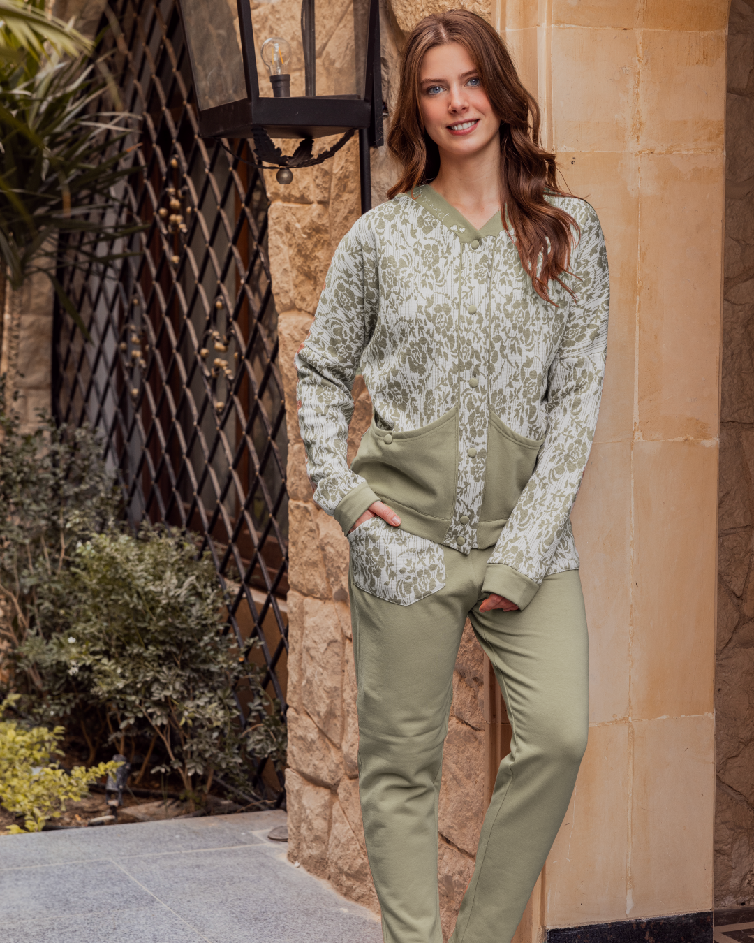 بيجامه حريمي كم طويل بنطلون طويل فتح ازرار