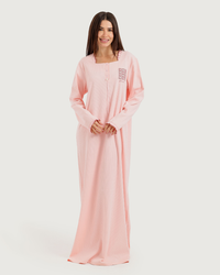 Women's Long Ribbed Rose Embroidery Shirt