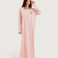 Women's Long Ribbed Rose Embroidery Shirt
