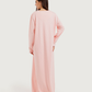 Women's Long Ribbed Rose Embroidery Shirt