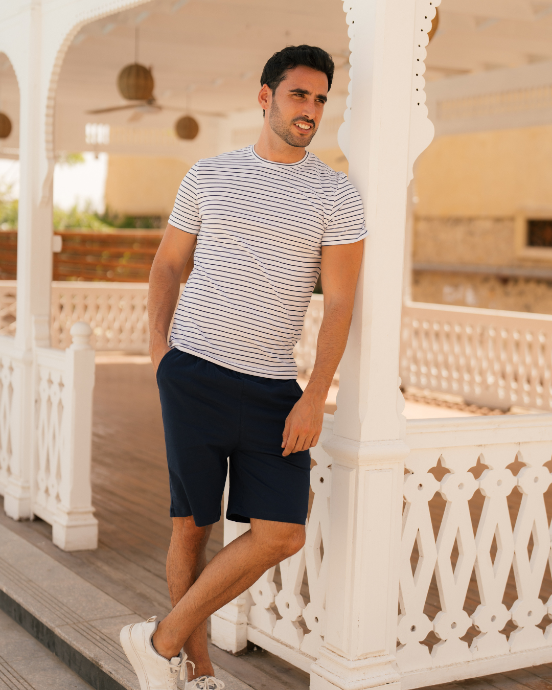 بيجاما رجالي نص كم مقلم