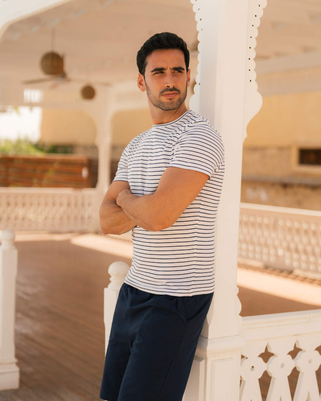 بيجاما رجالي نص كم مقلم