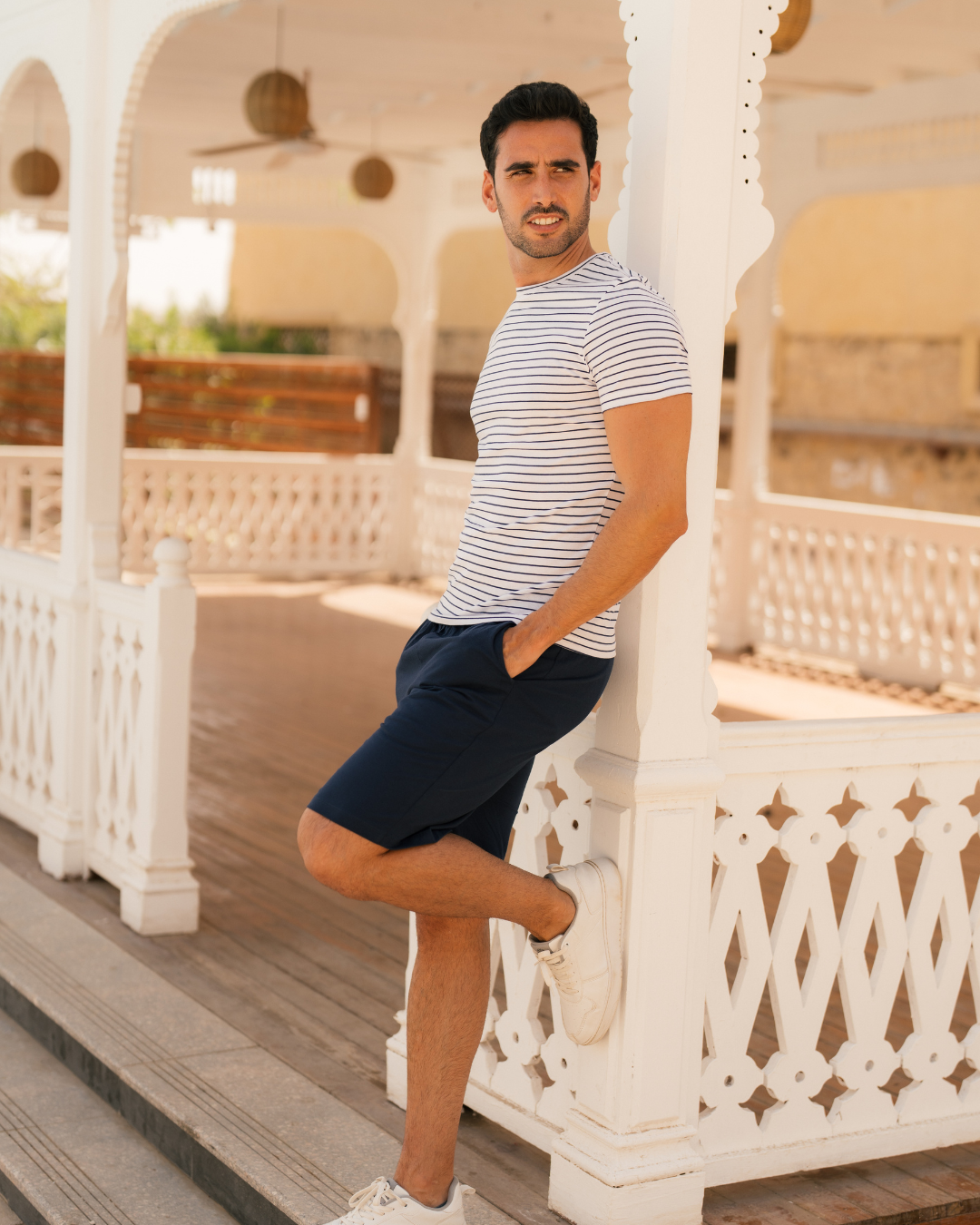 بيجاما رجالي نص كم مقلم