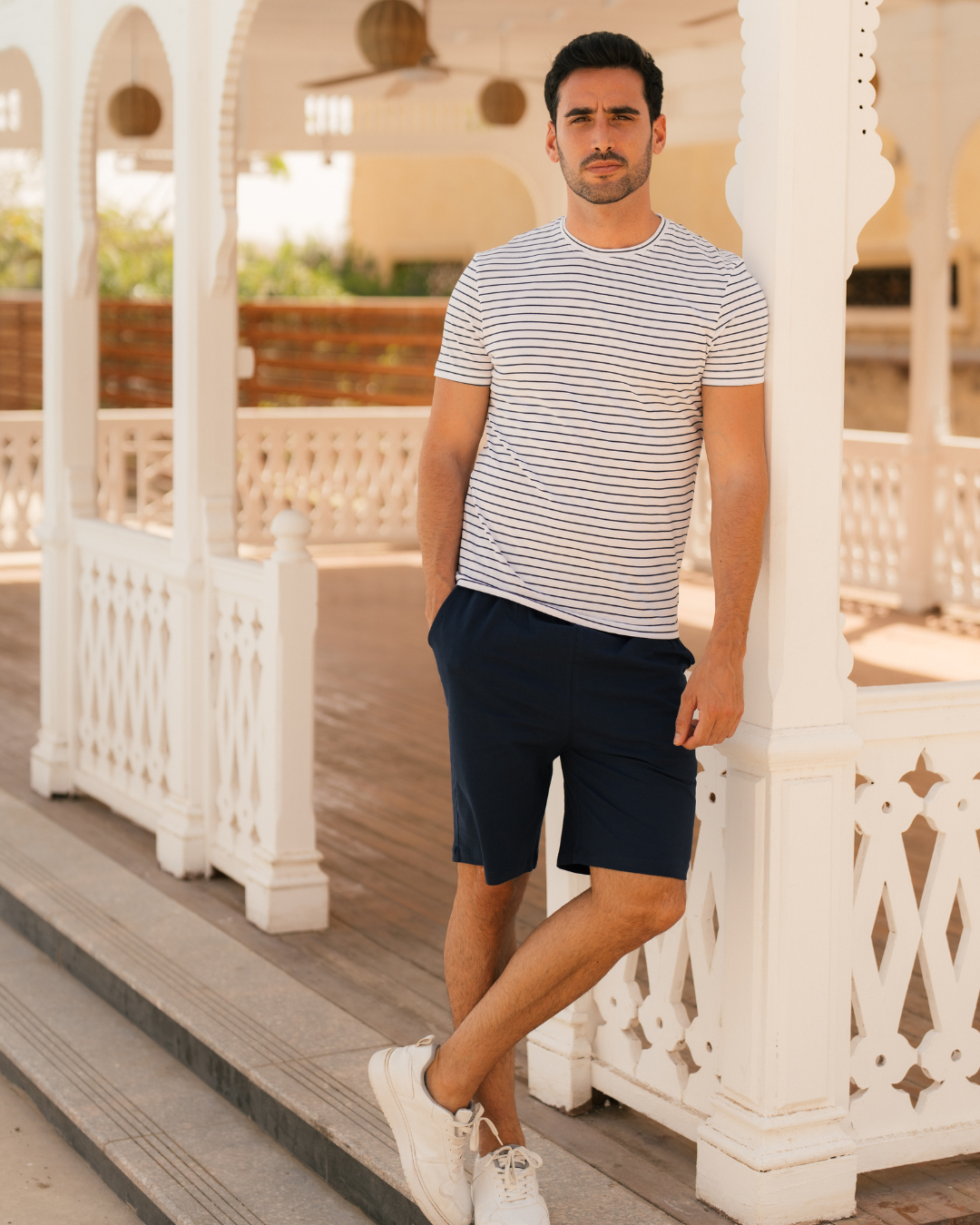 بيجاما رجالي نص كم مقلم