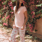 Women's half-sleeve pajamas, pink roses