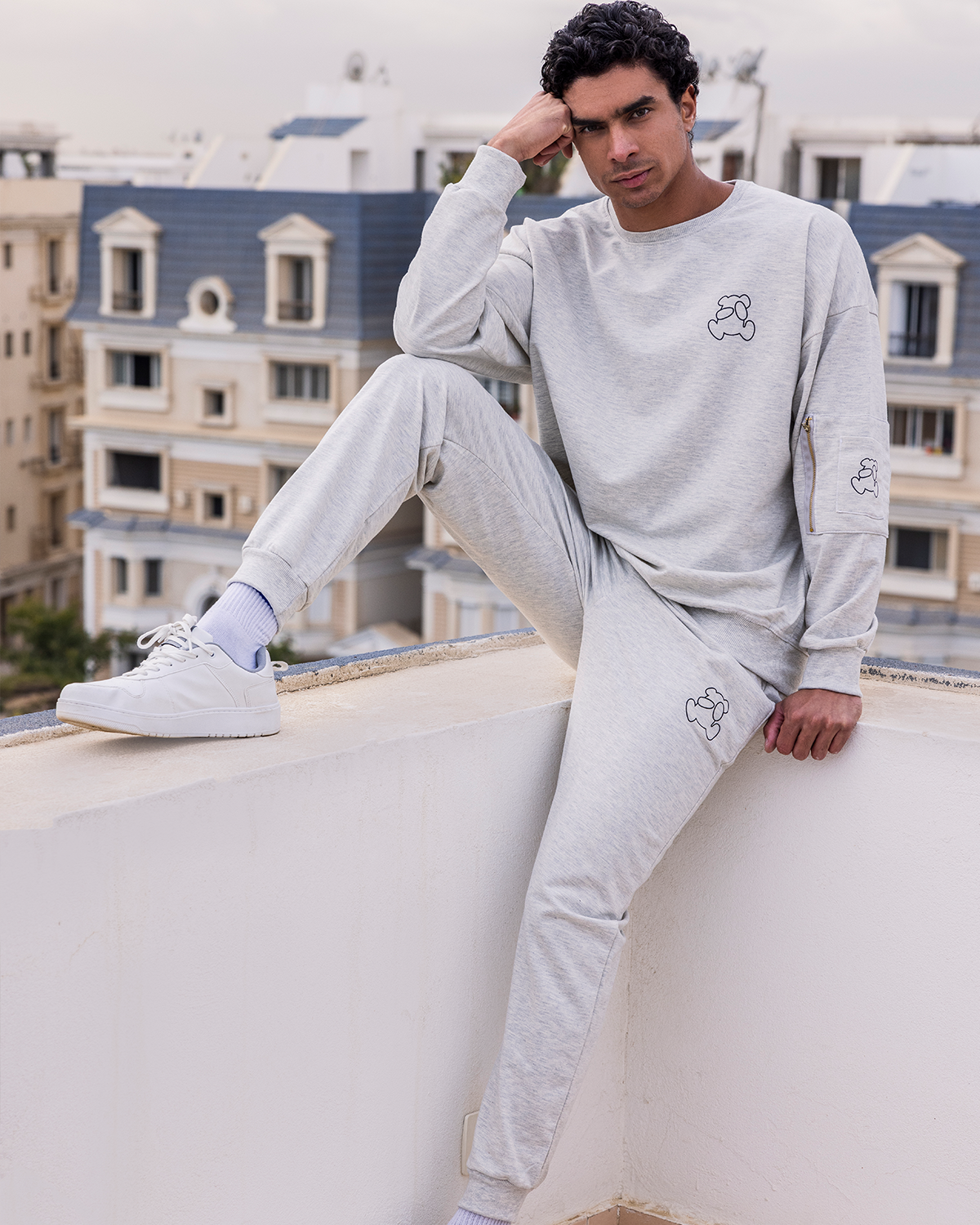 Men's pajamas with a zipper pocket