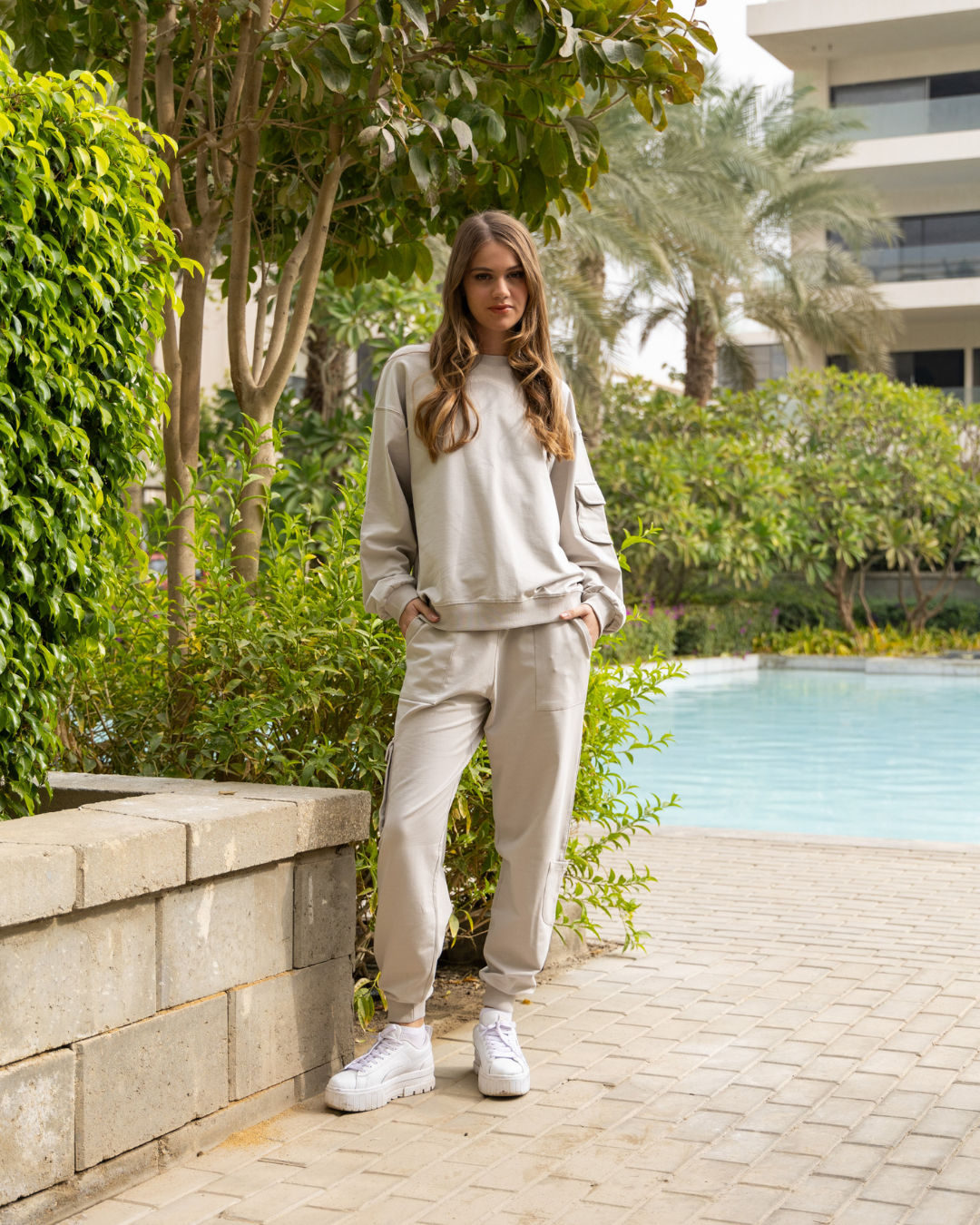 بيجامه حريمي جيب علي الكم