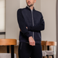 Men's pajamas with a collar and a zipper