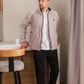 Men's pajamas with a collar and a zipper