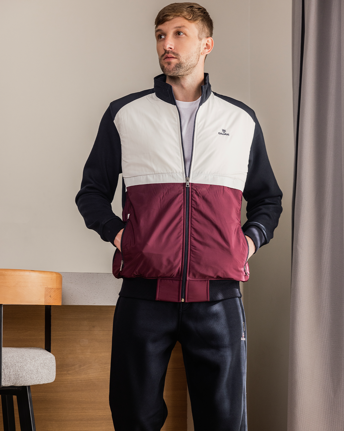 GALVANI Men's pajamas with zippers