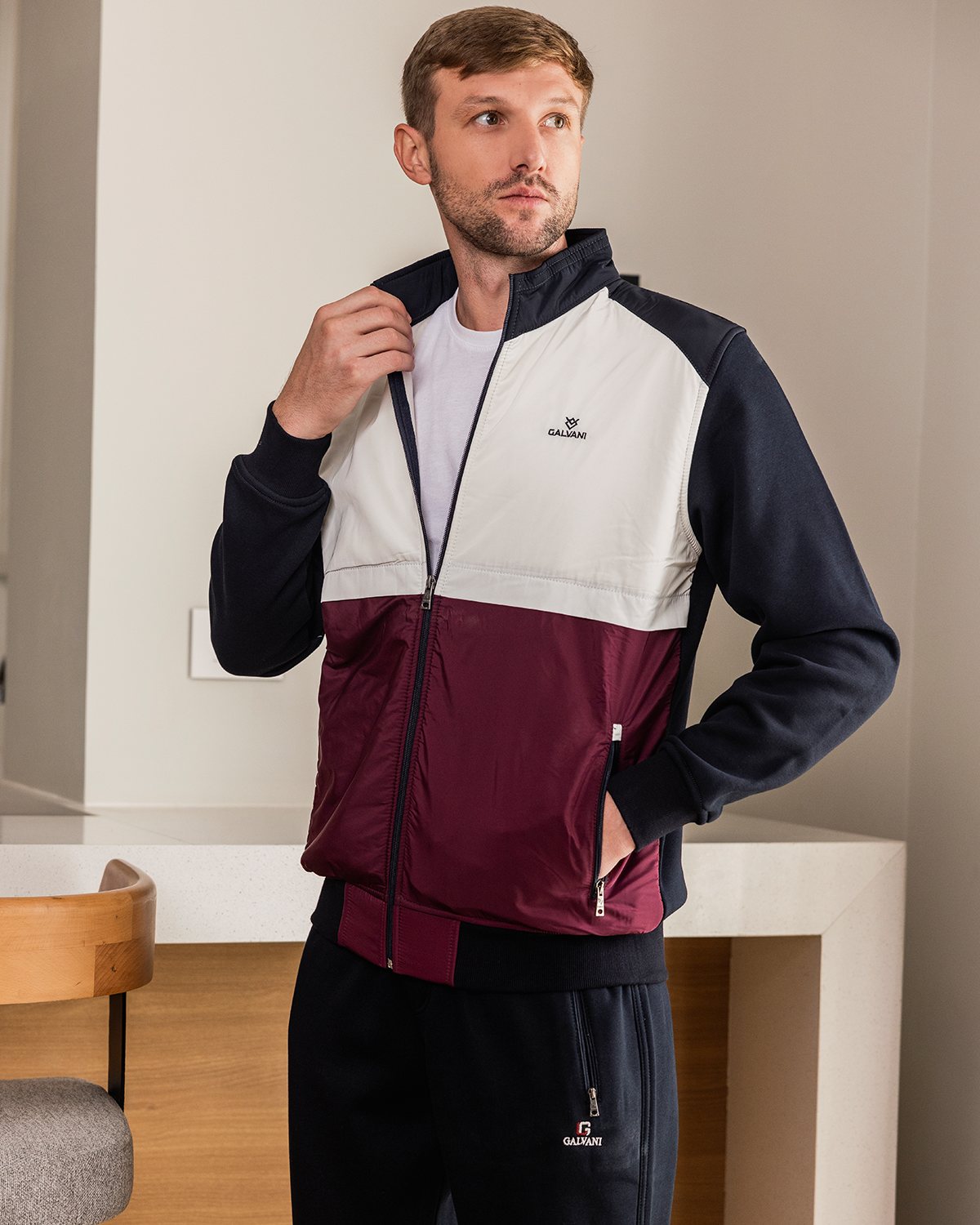 GALVANI Men's pajamas with zippers