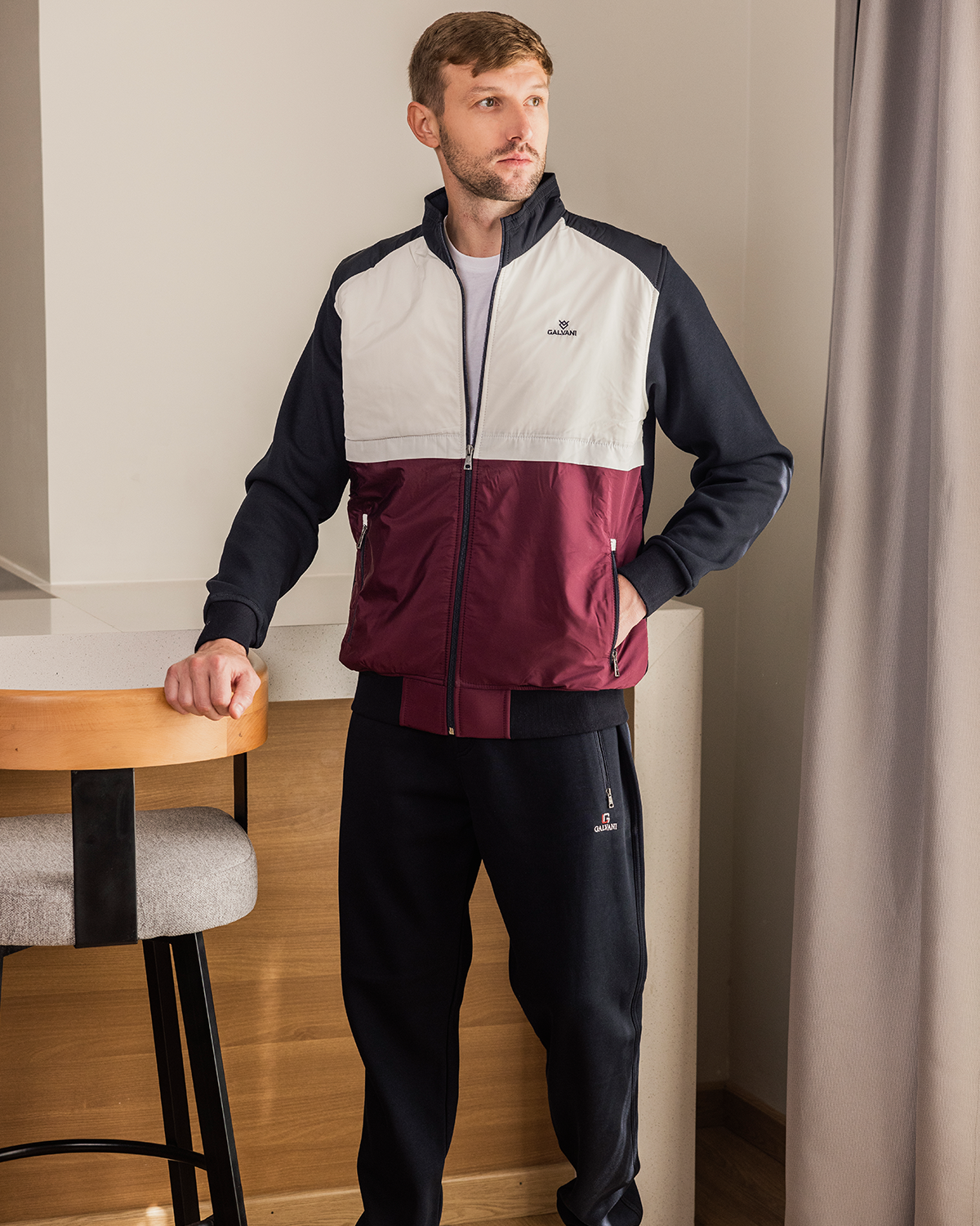 GALVANI Men's pajamas with zippers