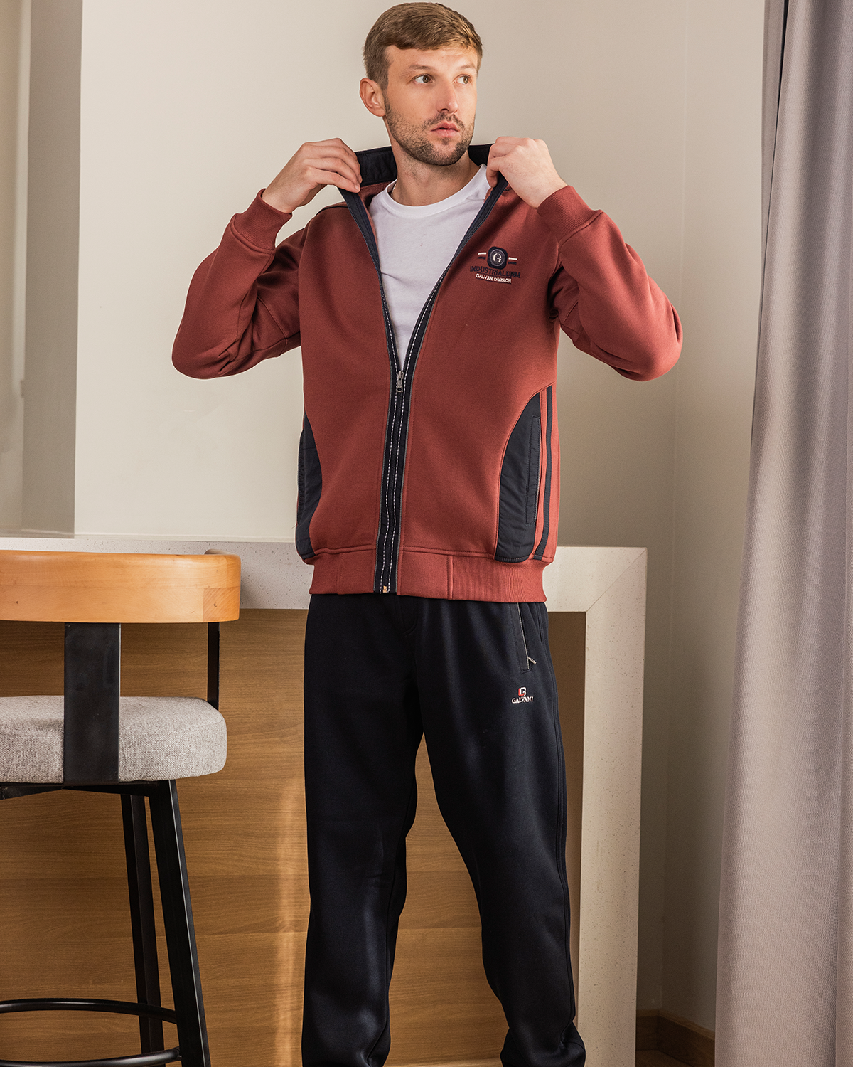 NAUTICAL GY بيجامه رجالي ياقه