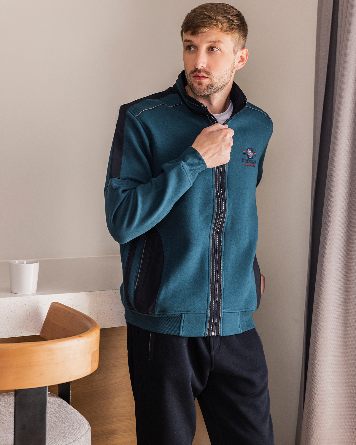 NAUTICAL GY بيجامه رجالي ياقه