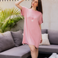 Love yourself women's half sleeve nightgown