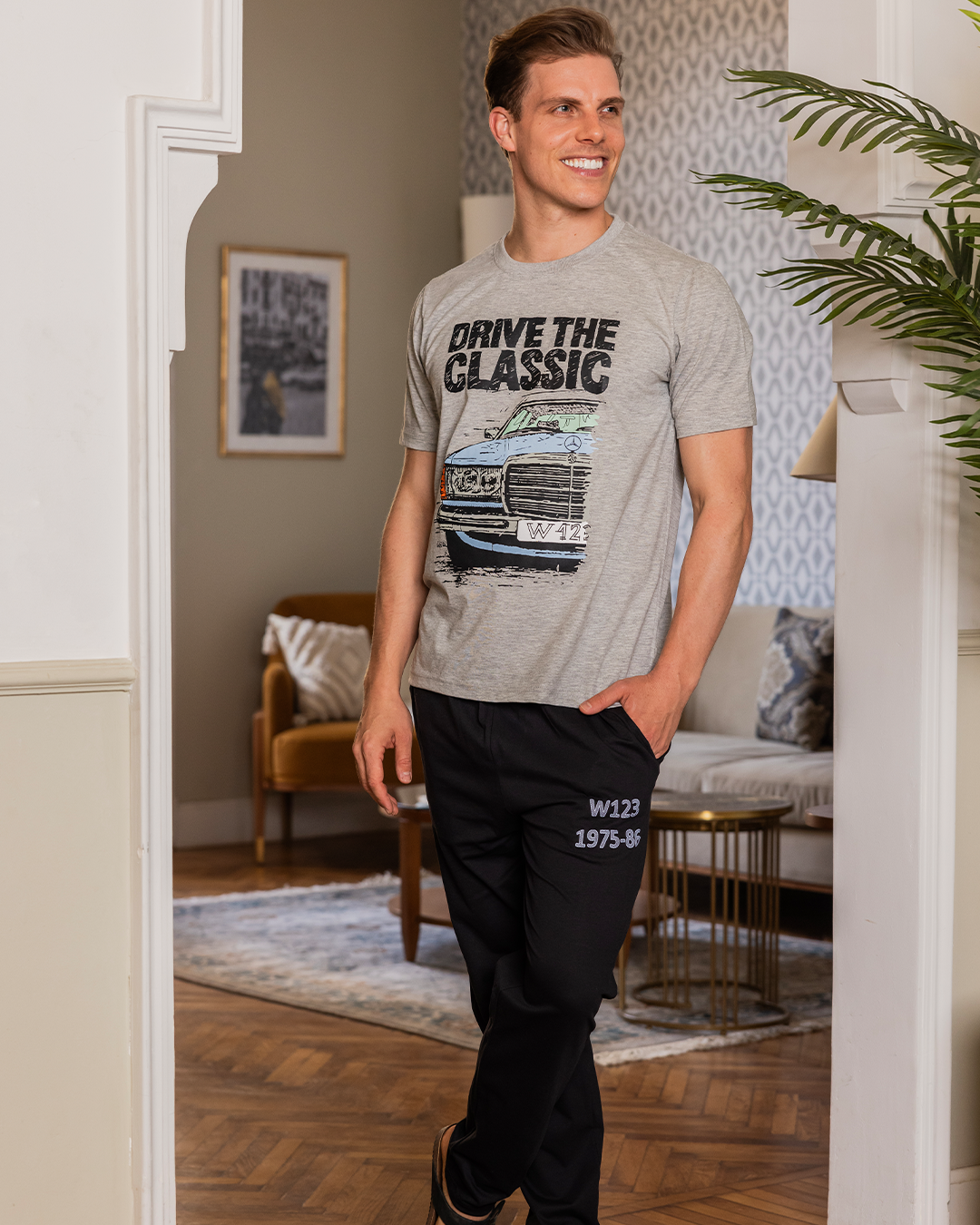 Mercedes بيجامه رجالي بنطلون مرسيدس