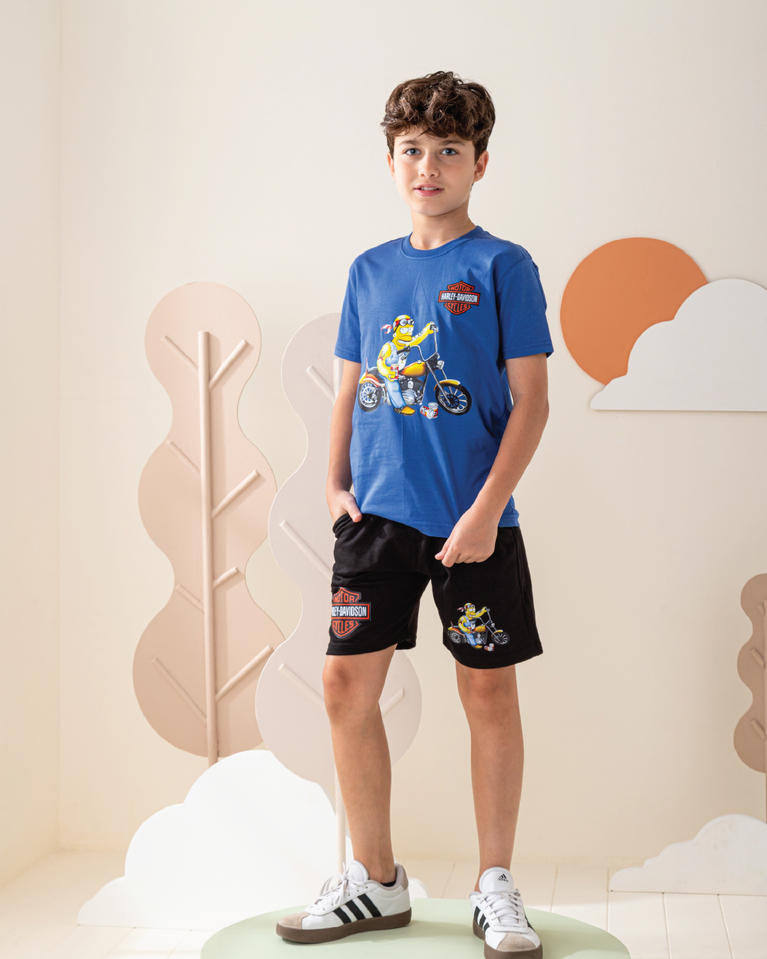 Harley simpson بيجامه اولادي شورت جرسونيه هارلي سيمبسون