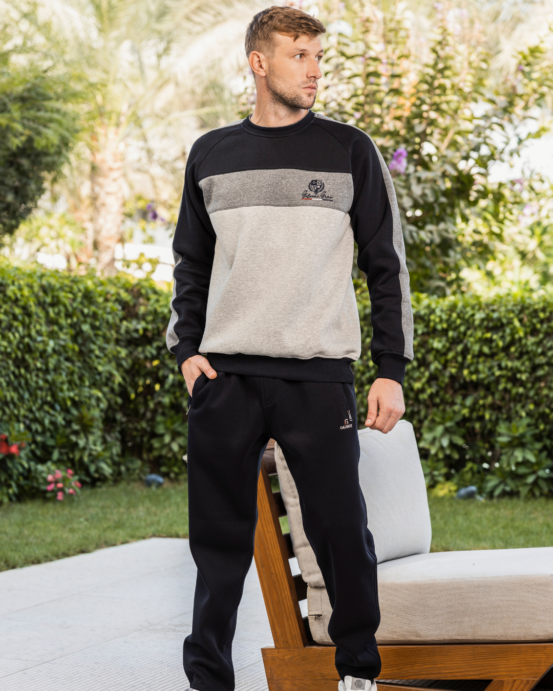 GALVANI GANE Men's pajamas, Rwandan print on the chest