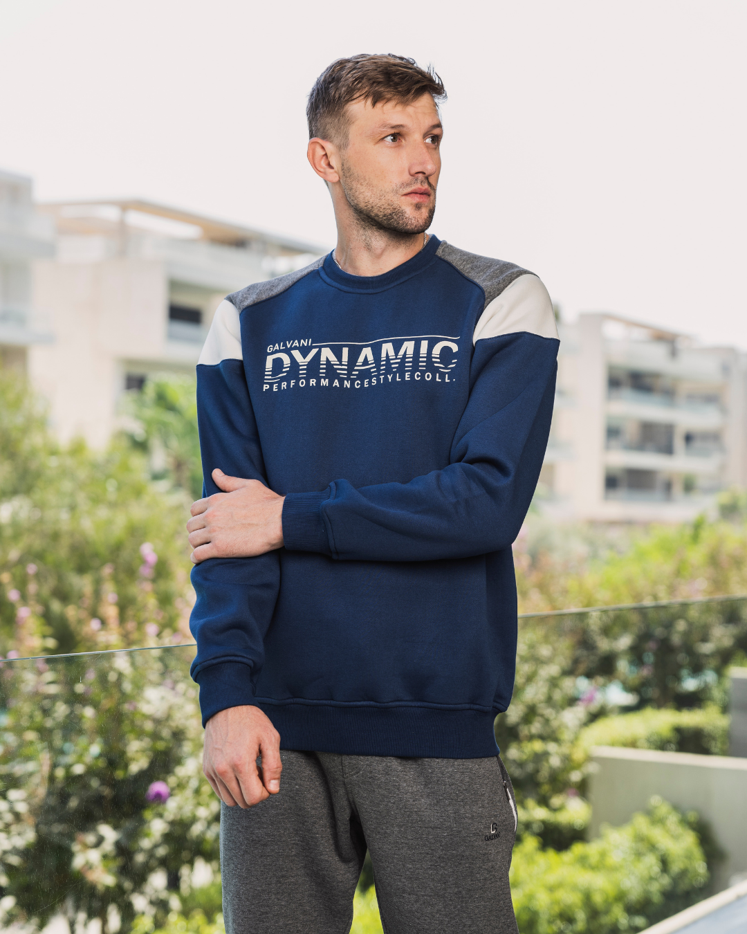 GALVANI DYNAMIC بيجامه رجالي رواند طباعه علي الصدر