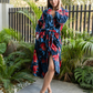 Large floral floral robe for women