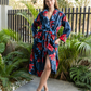 Large floral floral robe for women